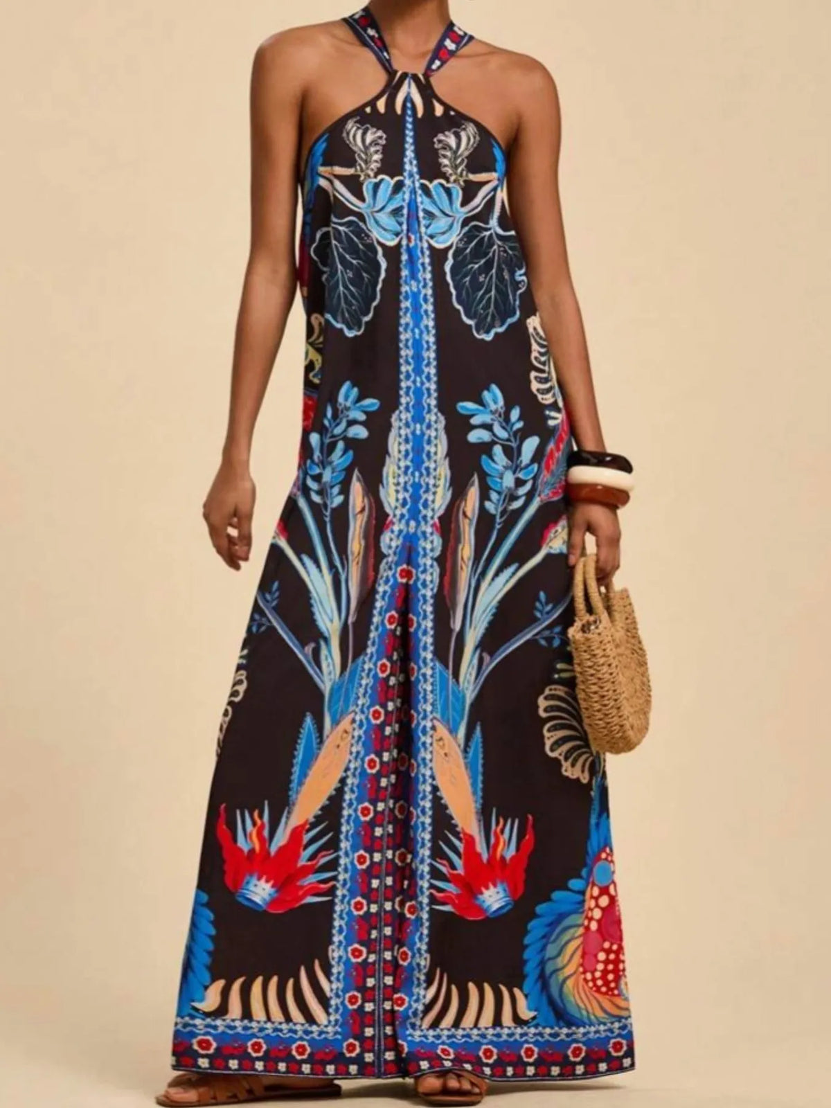Brooklyn Bloom Halter Wide-Leg Jumpsuit