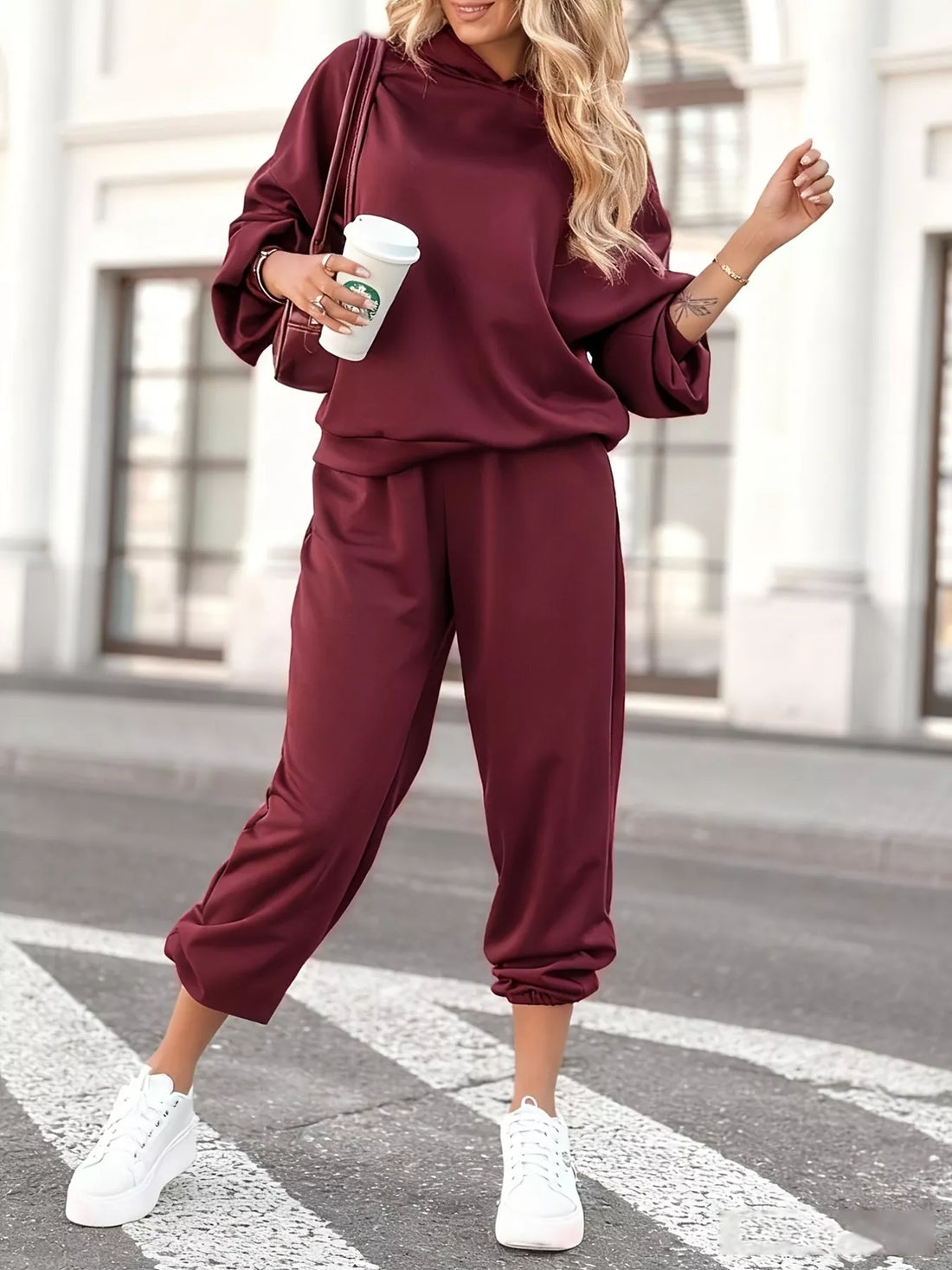 Rebel Chic Casual Hoodie & Cropped Pants Set