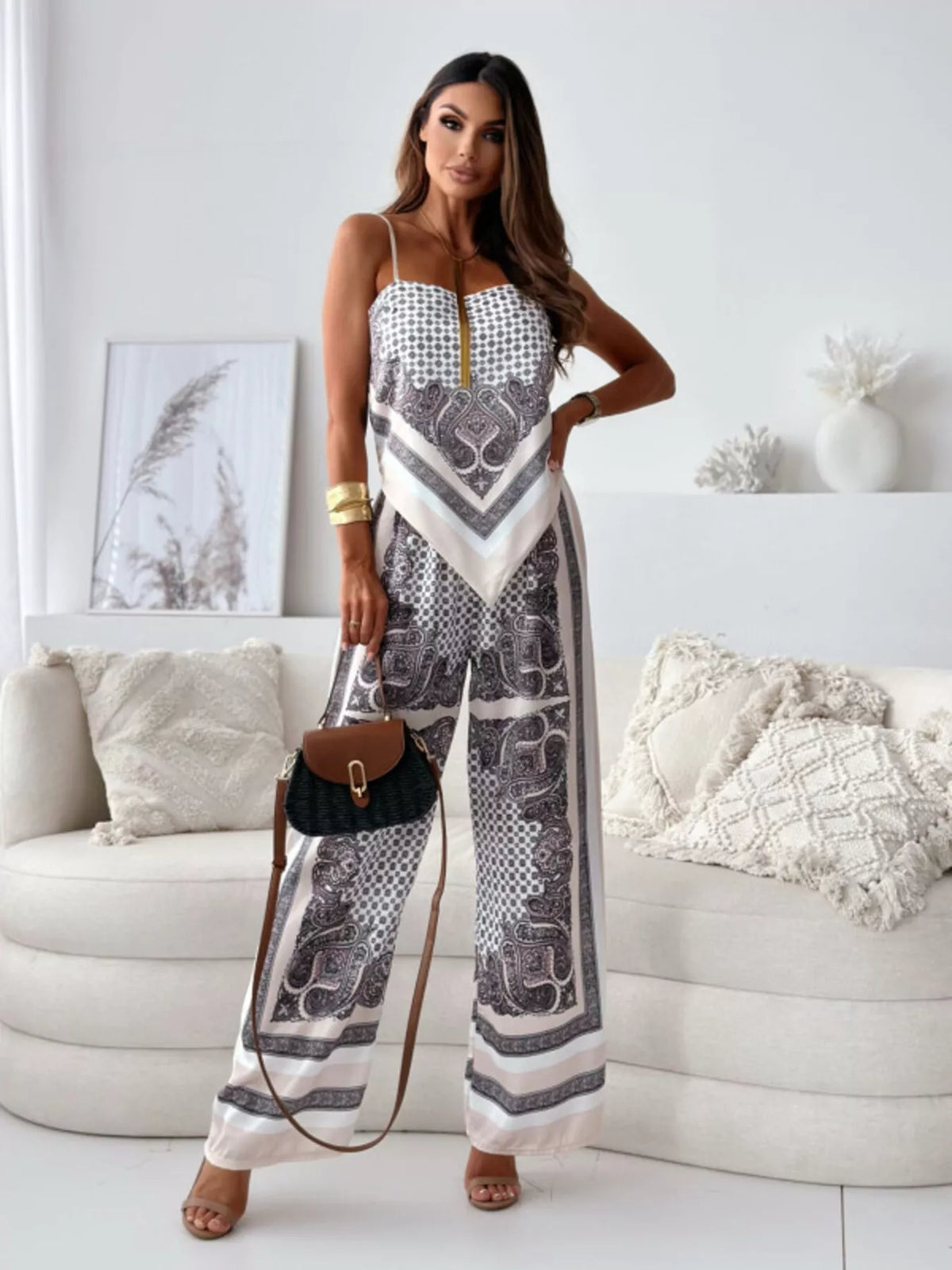 Capri Sunset Tie-Back Cami & Pants Set