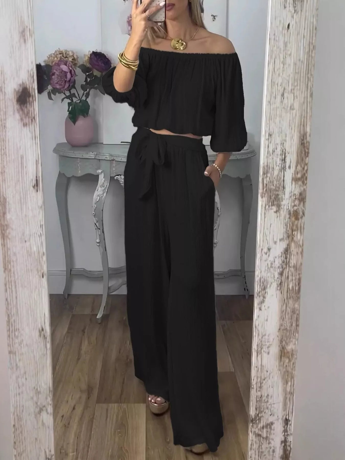 Monaco Muse Off-Shoulder Lounge Set