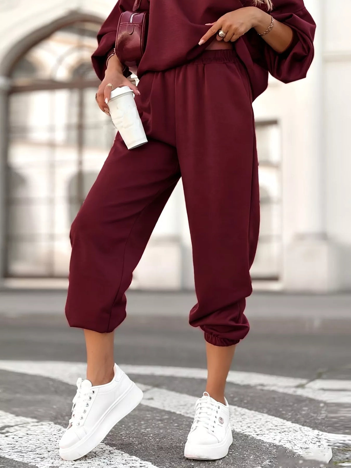 Rebel Chic Casual Hoodie & Cropped Pants Set