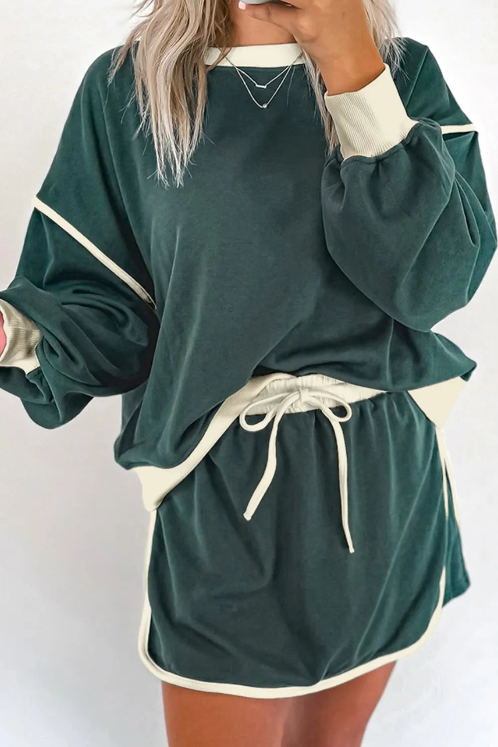 Courtline Contrast Top & Skort Set