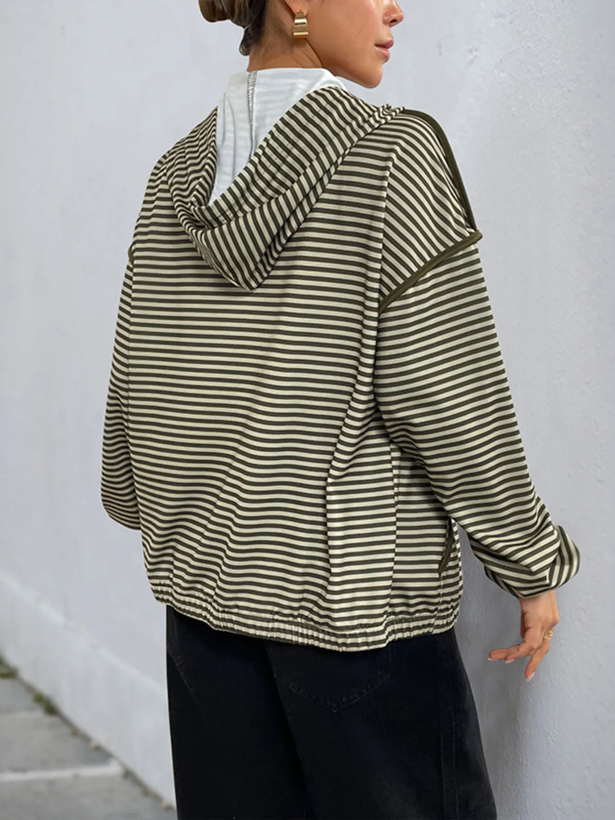 Harbor Stripe Oversized Hoodie