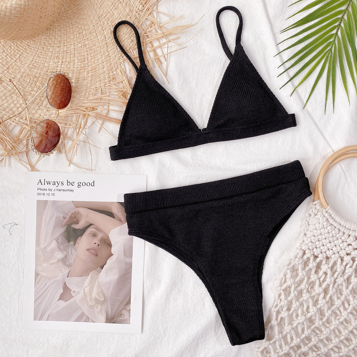 Sunset Pulse Spaghetti Strap Bikini Set