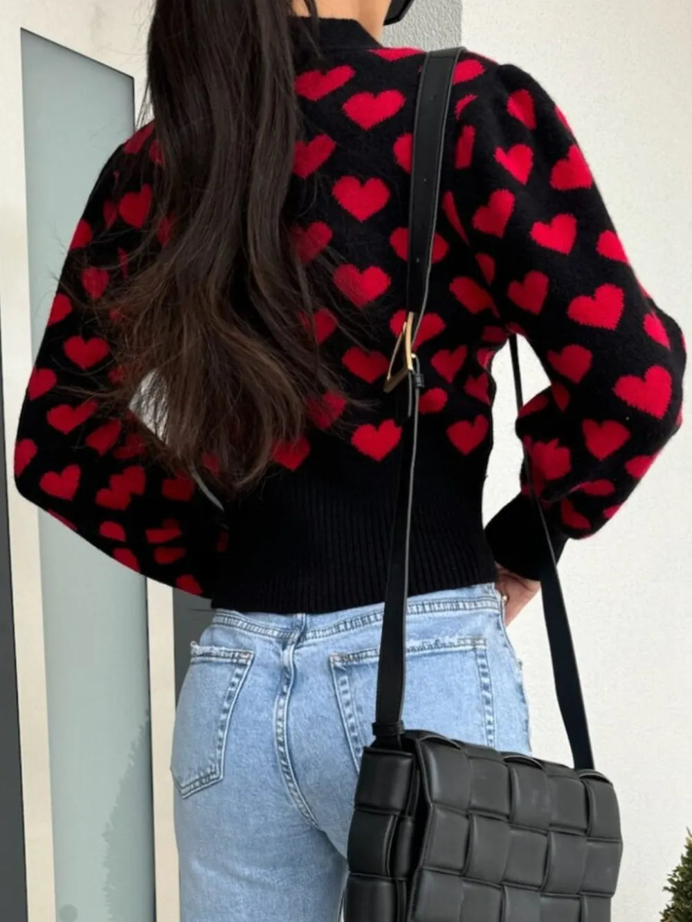 Sweetheart V-Neck Cropped Cardigan