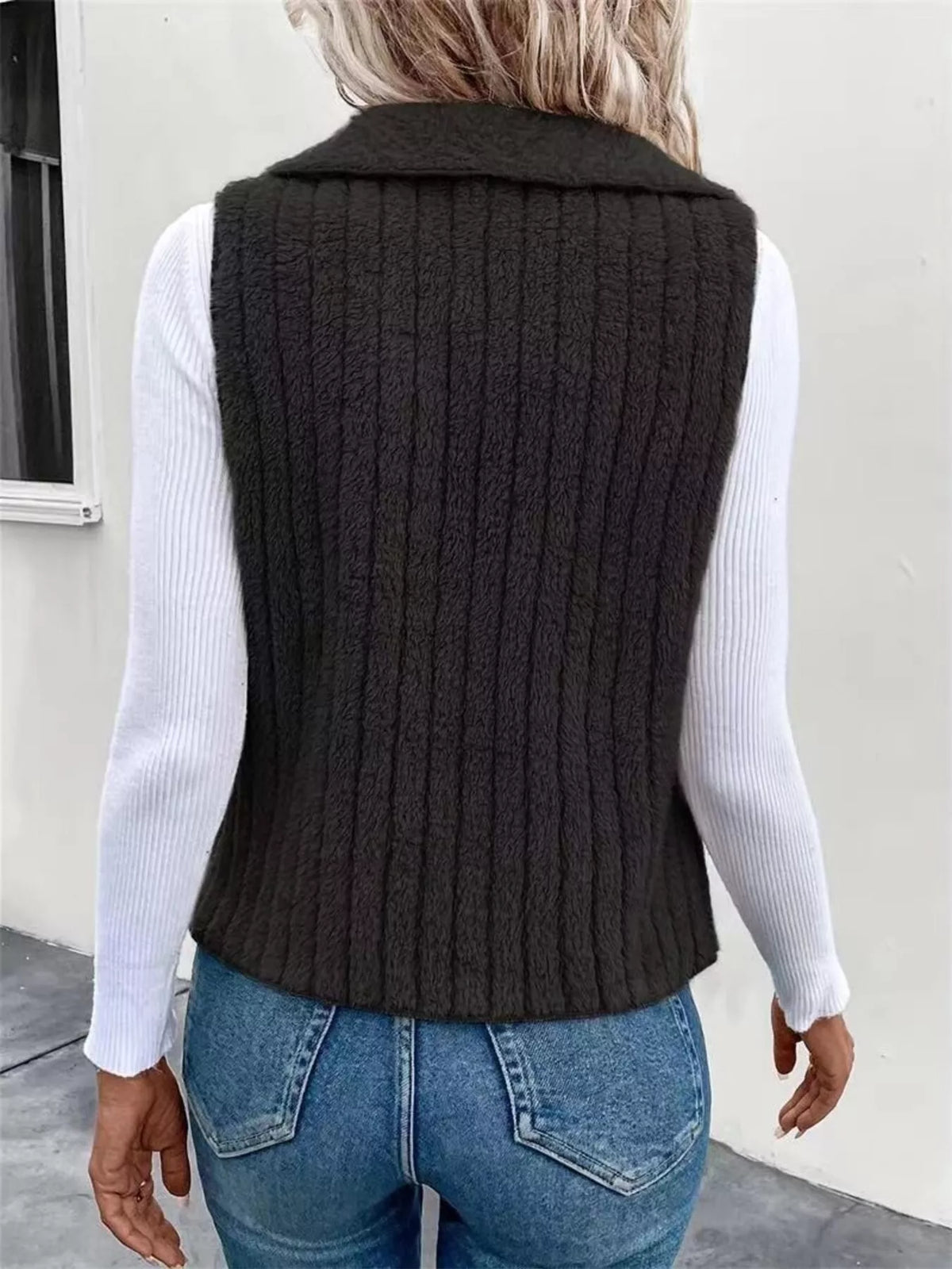 Fireside Drape Fleece Vest Coat