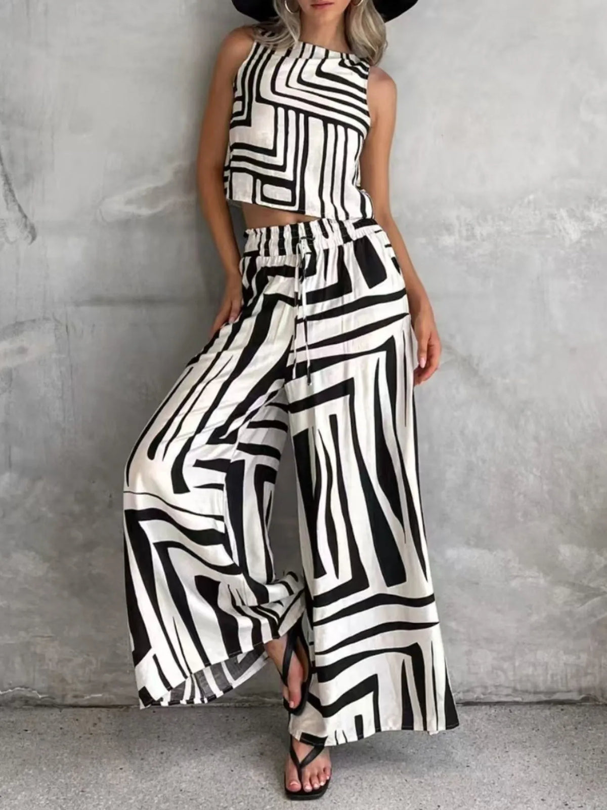 Limitless Geometric Top & Pants Set