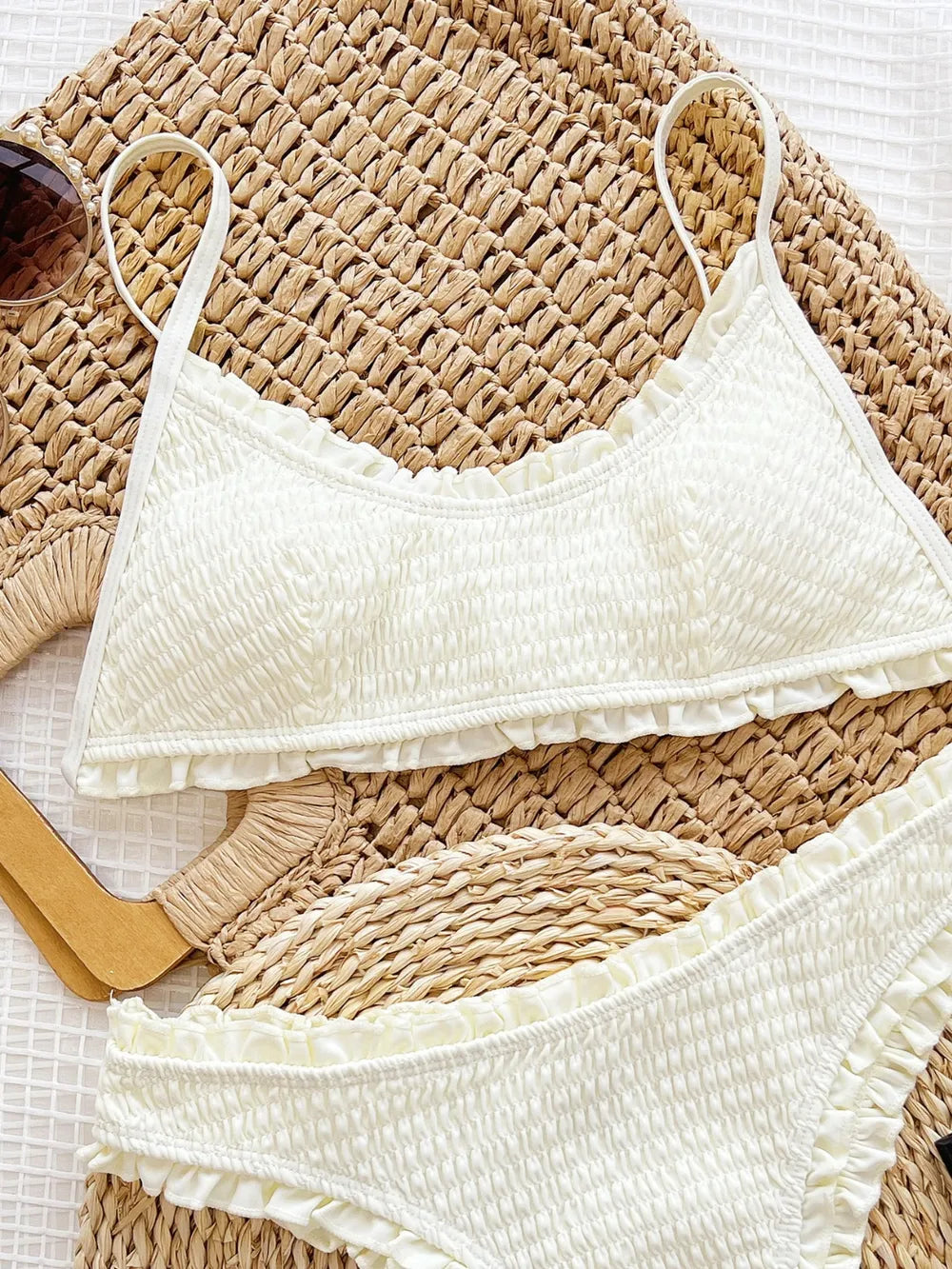 Sea Glass Frill Textured Bikini