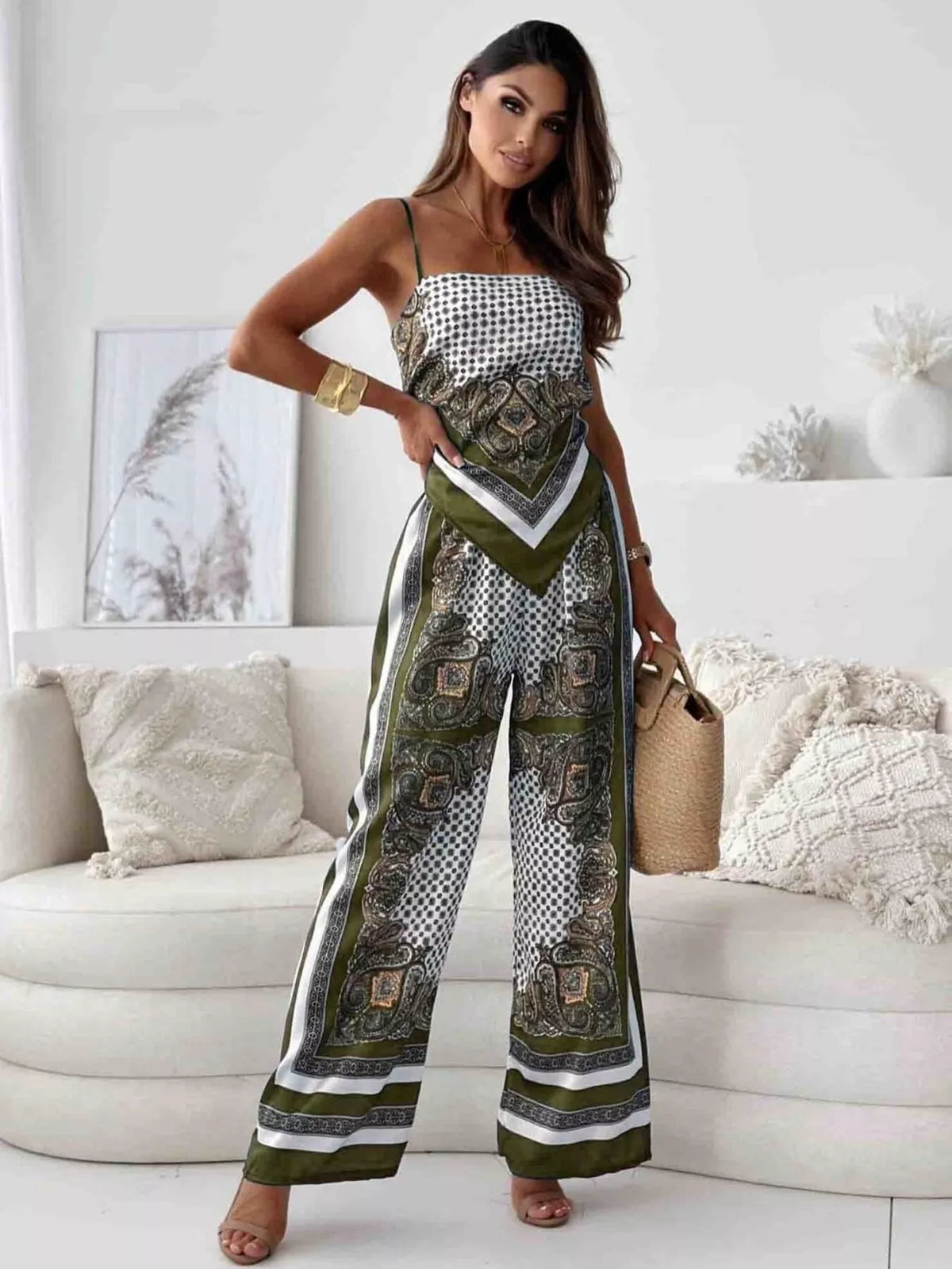 Capri Sunset Tie-Back Cami & Pants Set