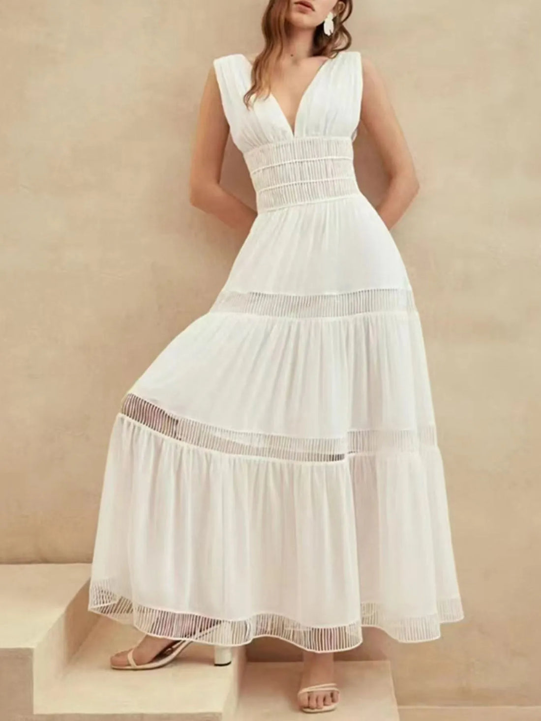Luna Flow Tiered Sleeveless Maxi Dress