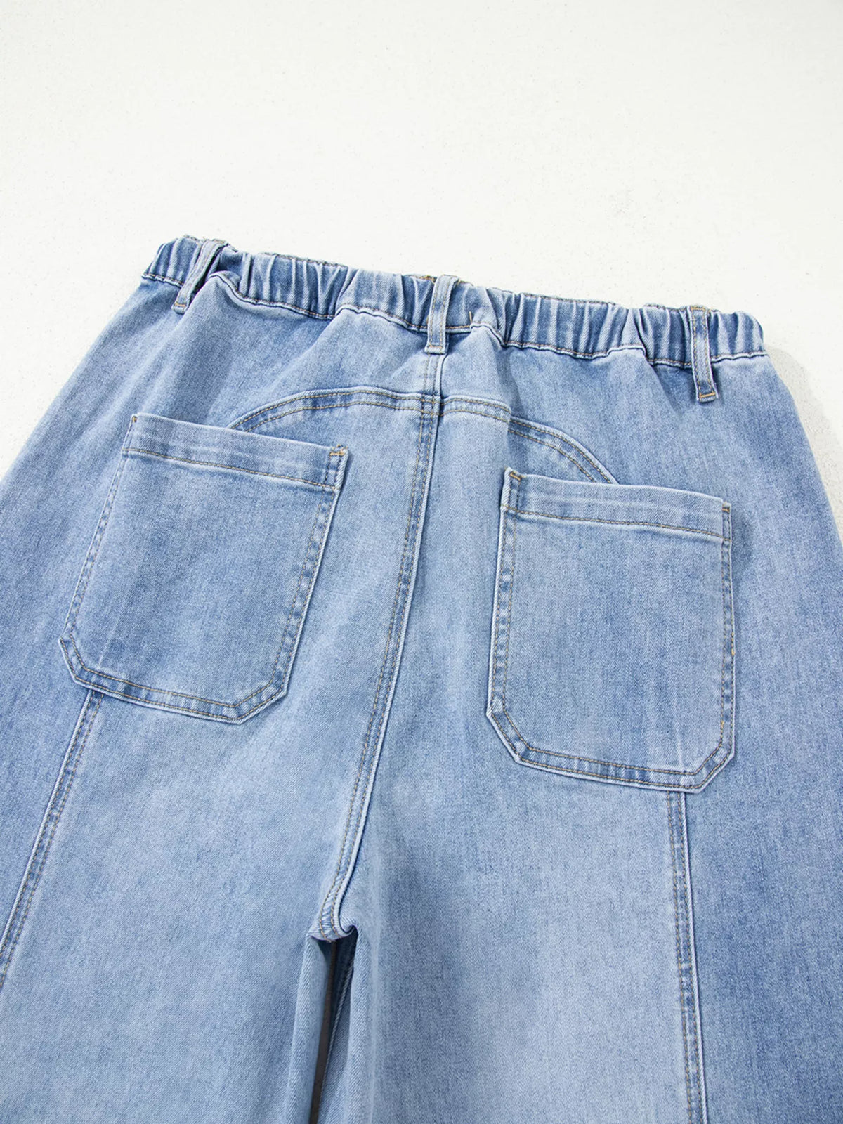 Downtown Drawstring Raw Hem Jeans