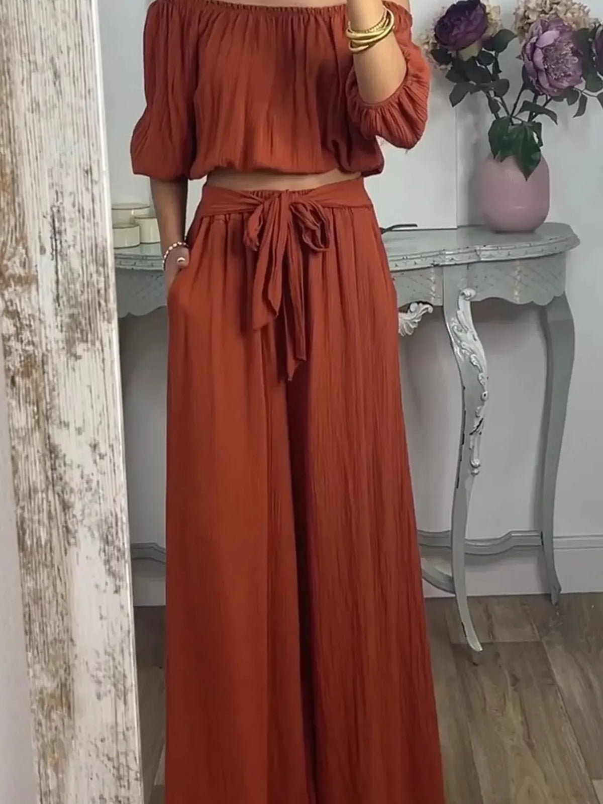 Monaco Muse Off-Shoulder Lounge Set