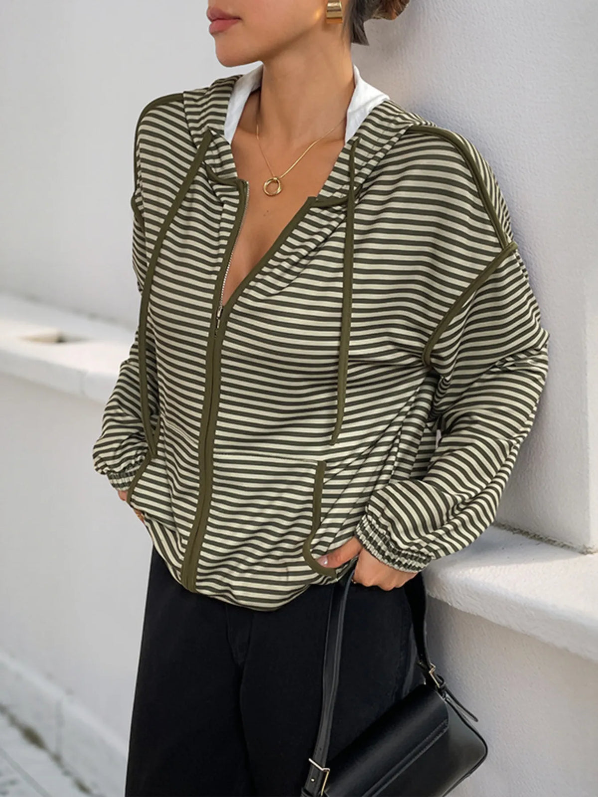 Harbor Stripe Oversized Hoodie