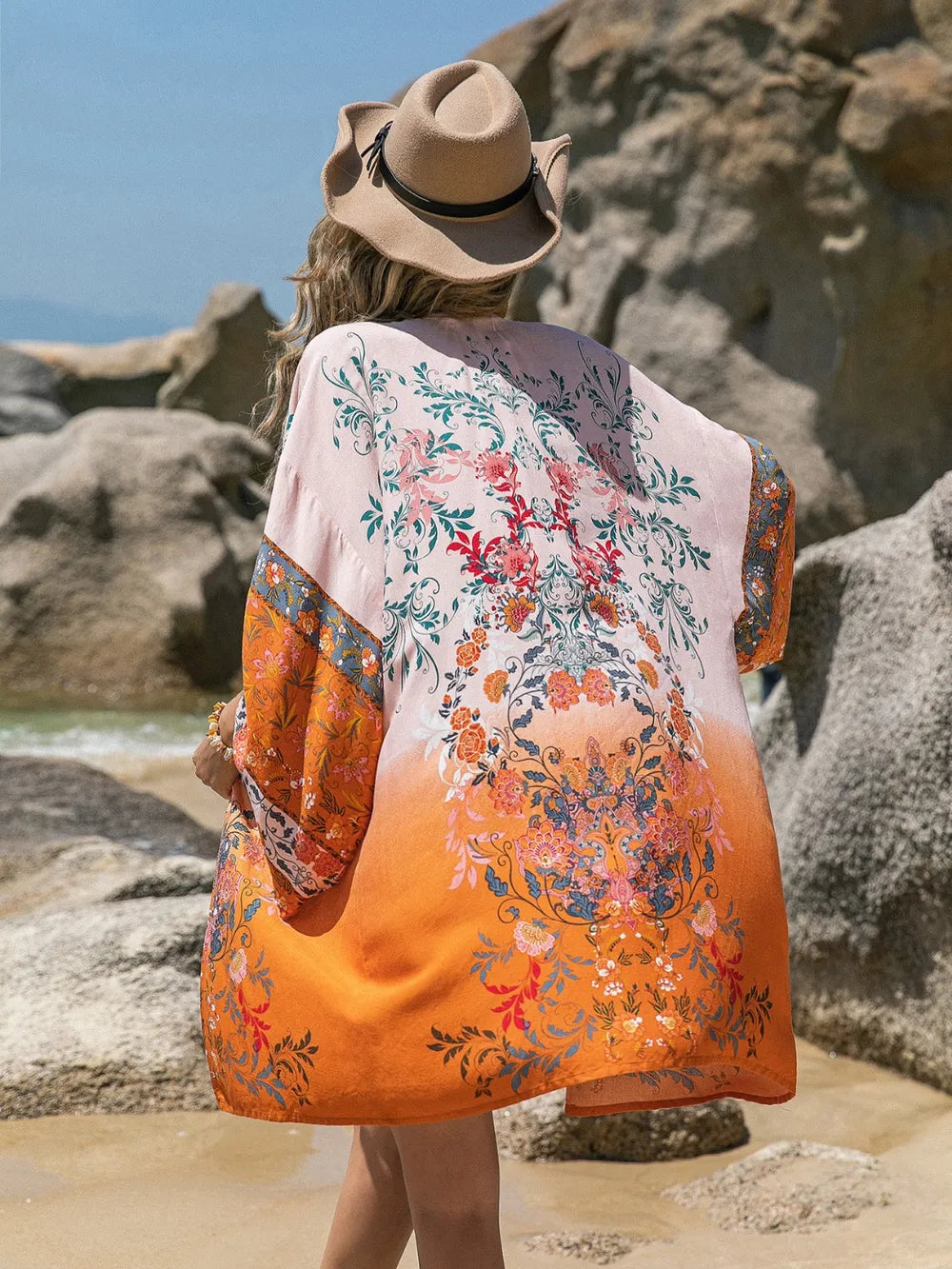 Tropical Drift Printed Open Cover-Up
