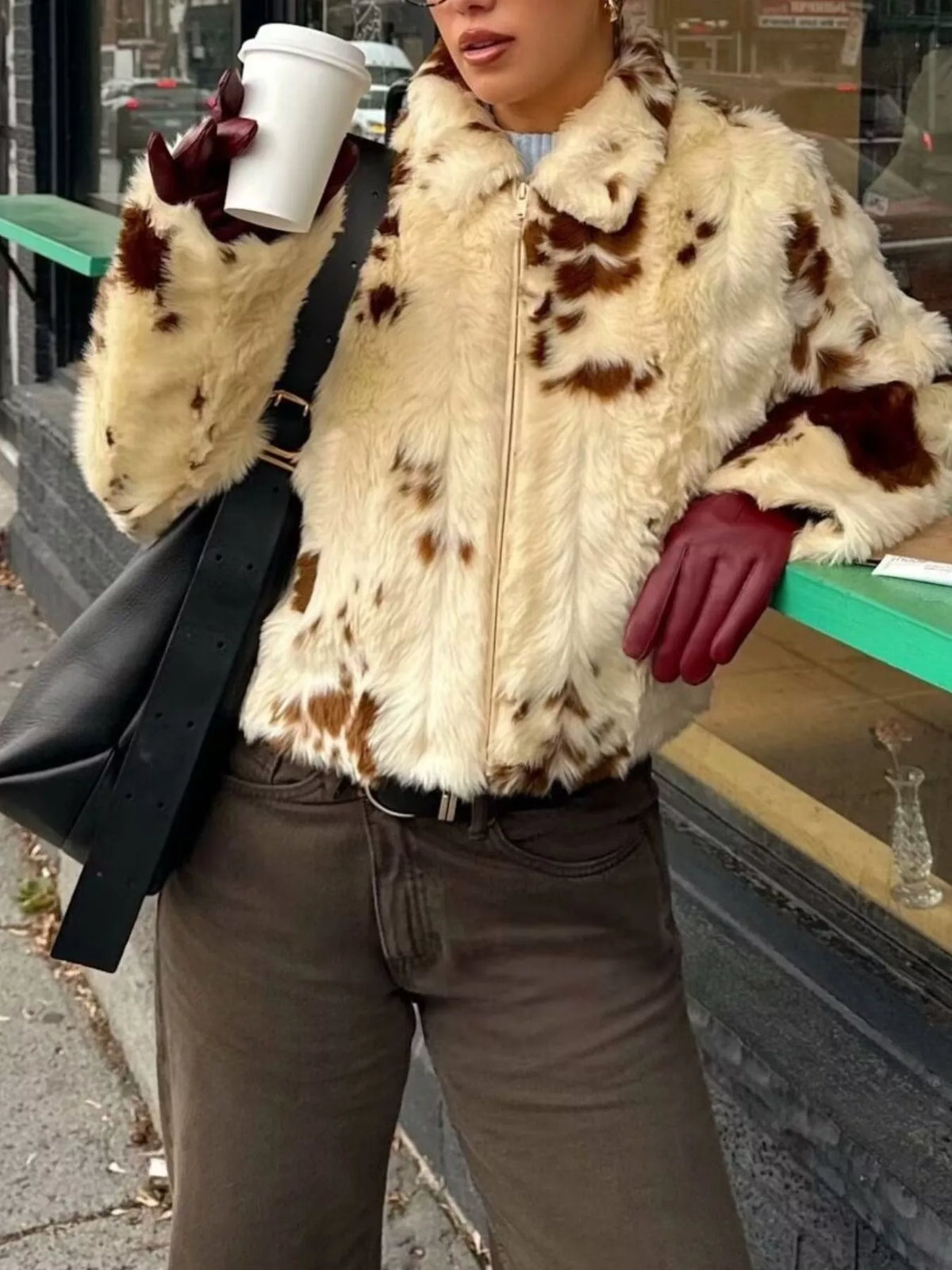 Midtown Muse Faux Fur Cropped Jacket
