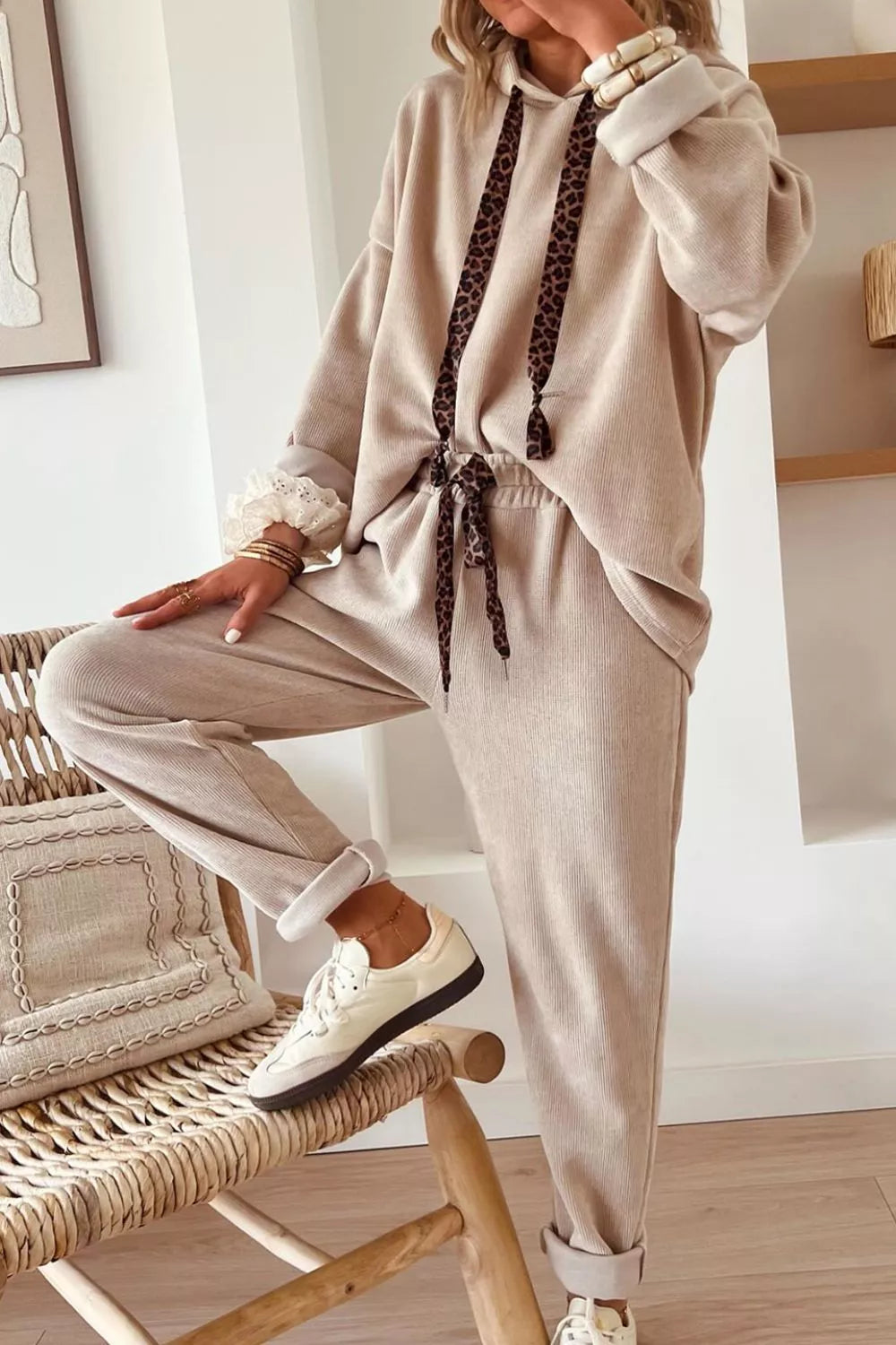 Wild Side Drawstring Hoodie & Pants Set