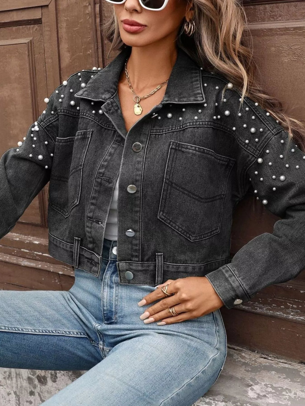 Pearl District Cropped Denim Jacket