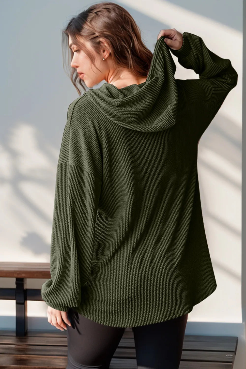 Street Style Half Button Hoodie