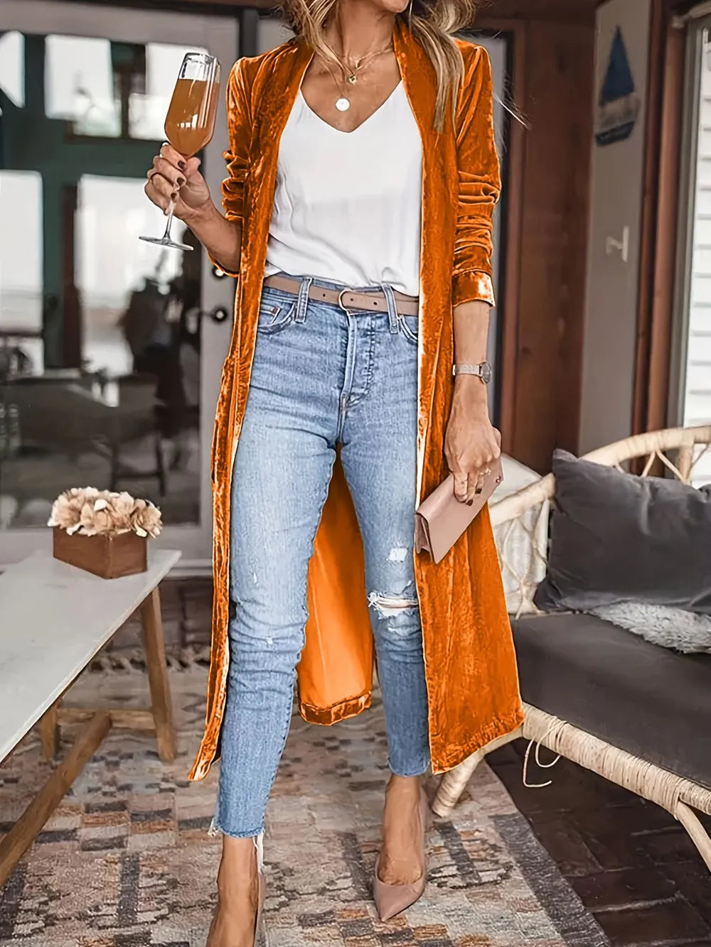 Harborline Open Drape Long Cardigan