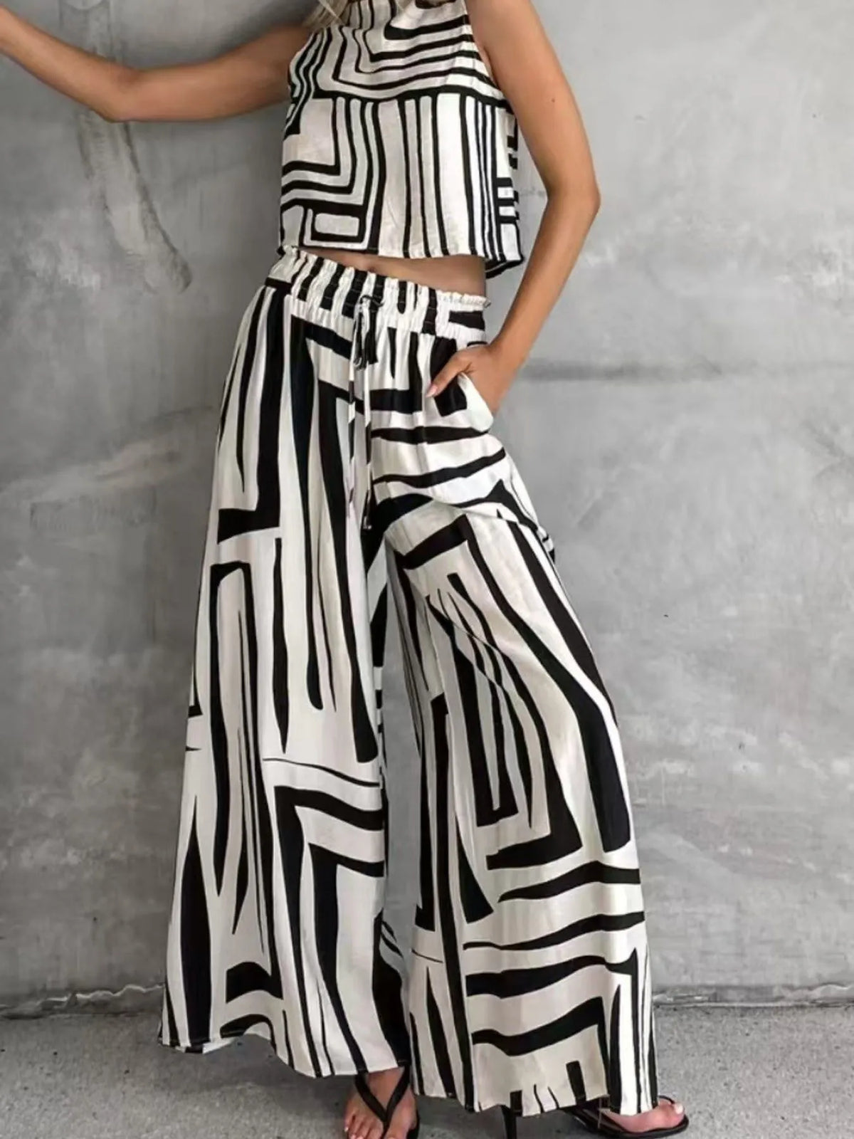 Limitless Geometric Top & Pants Set