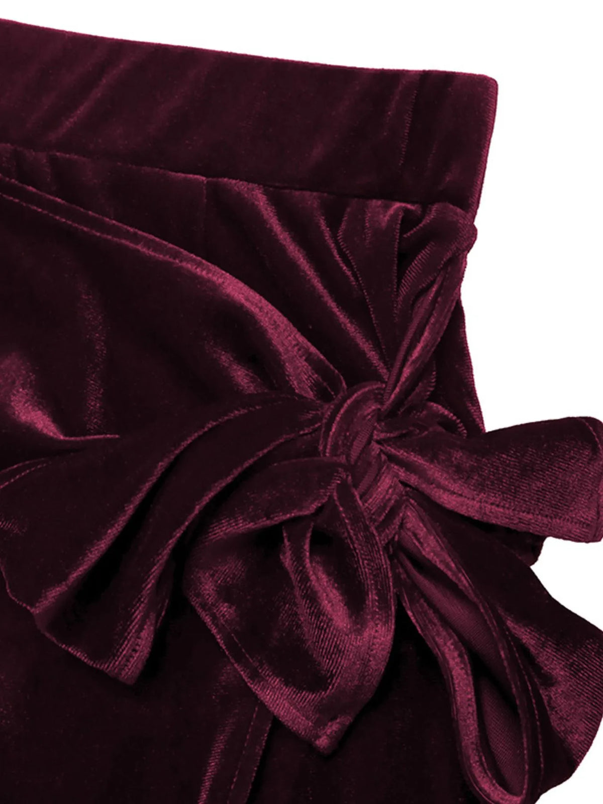 Soho Spirit Side Tied Velvet Skirt