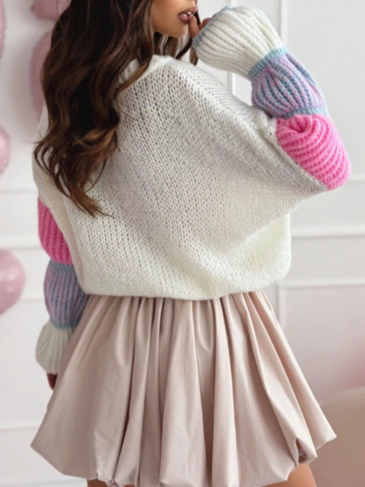 City Contrast Color Block Sweater