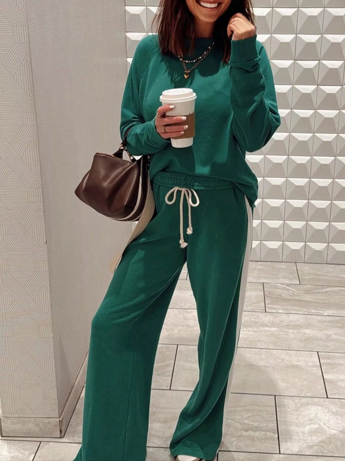 Off-Duty Stripe Lounge Set