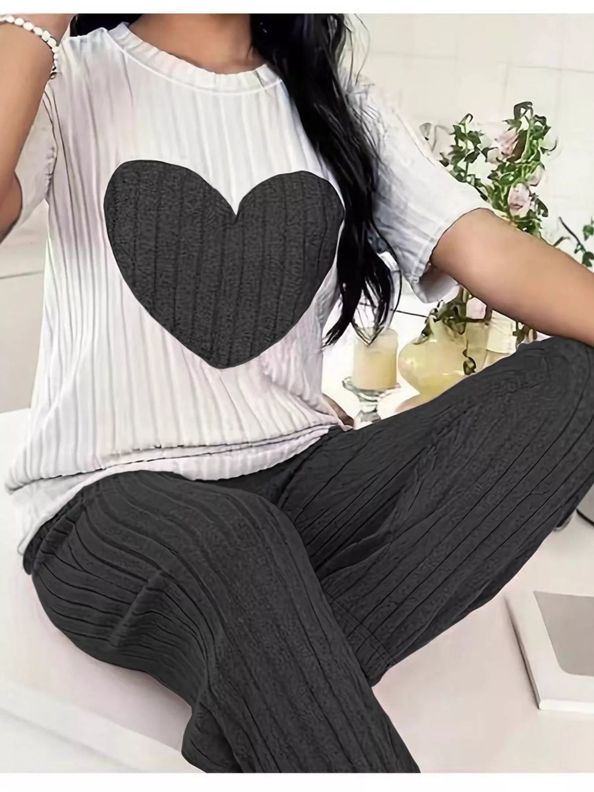 Wild At Heart Knit Top & Pants Set