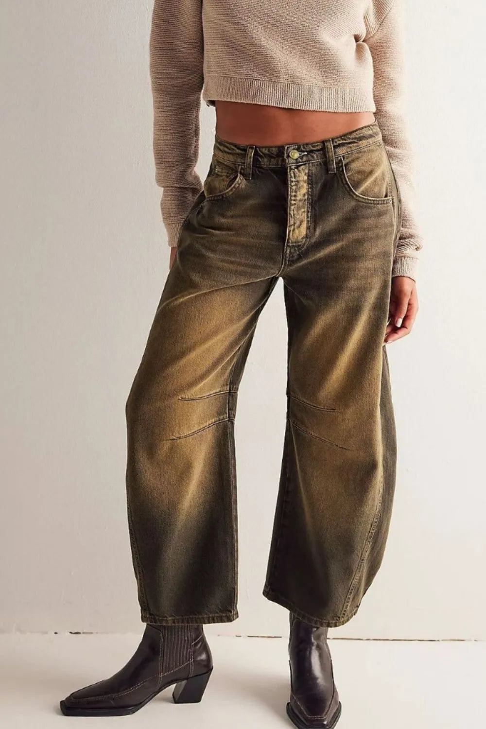 Weekend Muse Wide-Leg Pocket Jeans