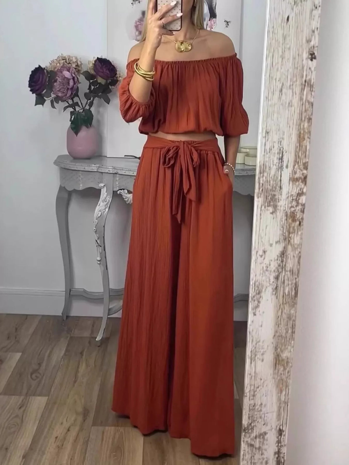 Monaco Muse Off-Shoulder Lounge Set