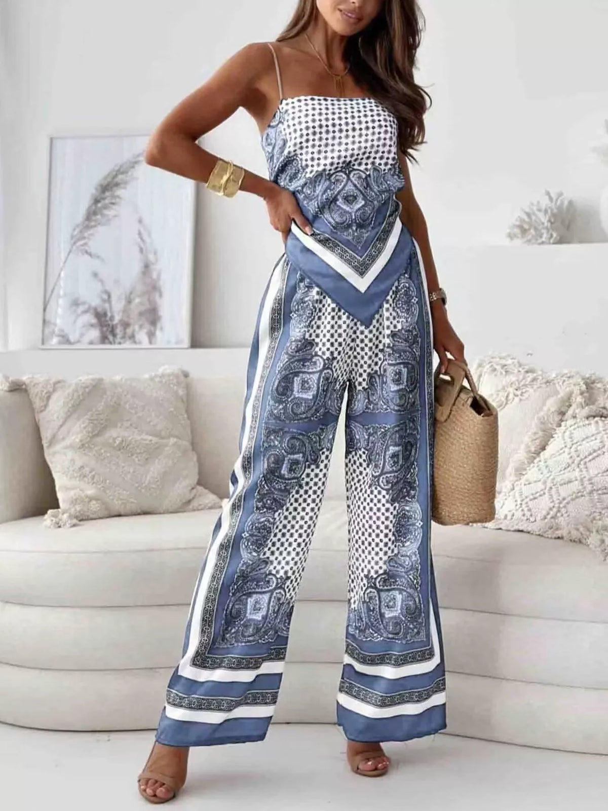 Capri Sunset Tie-Back Cami & Pants Set