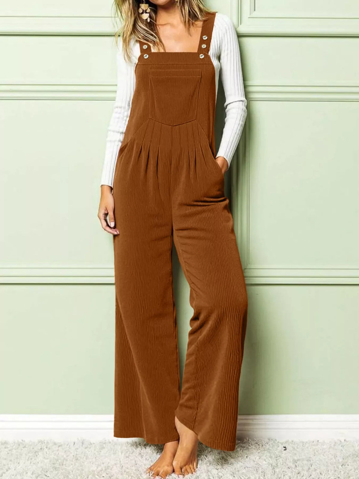 Effortless Muse Ruched Wide-Leg Jumpsuit