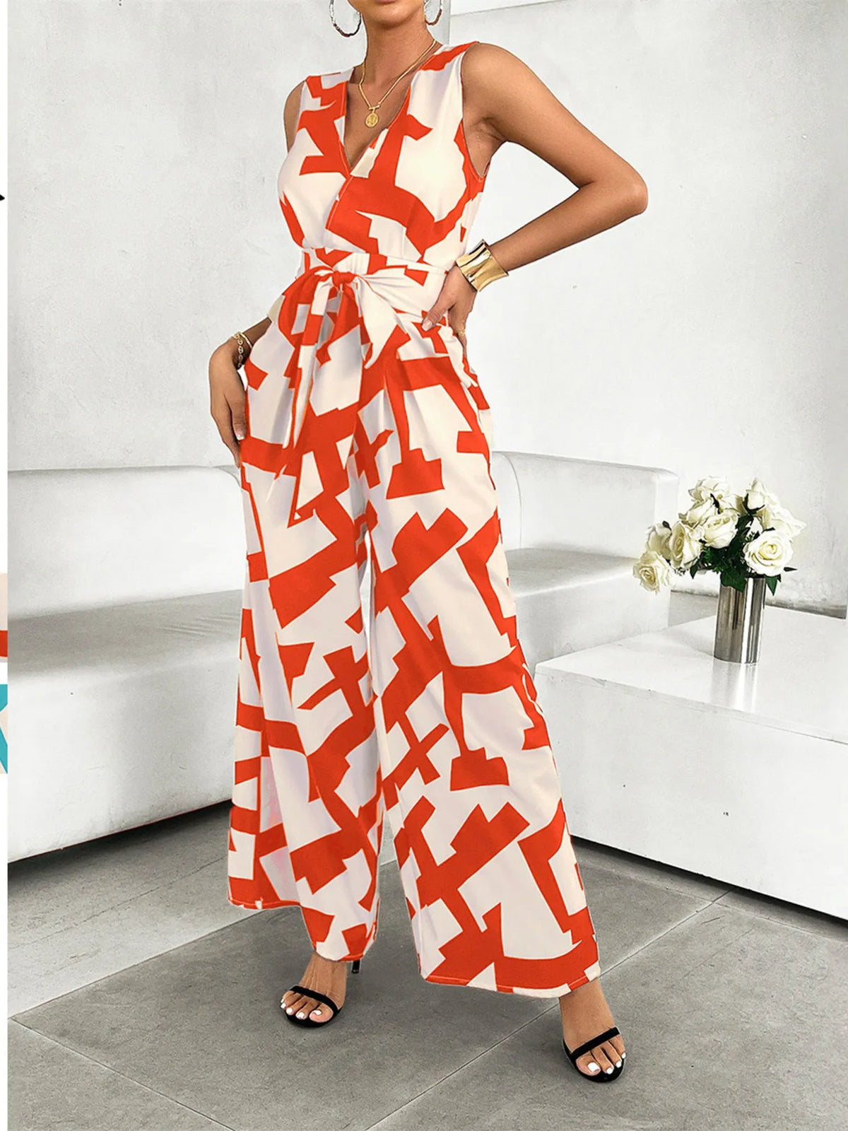 Studio Muse Printed Wide-Leg Jumpsuit