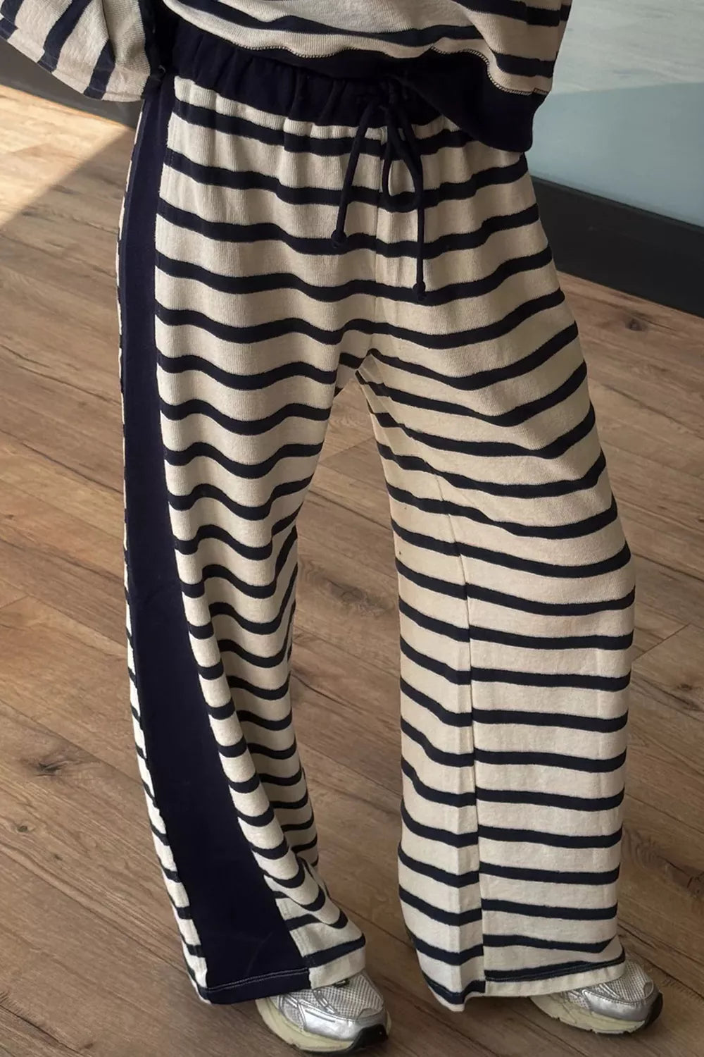 Loft Living Stripe Top & Drawstring Pant Set