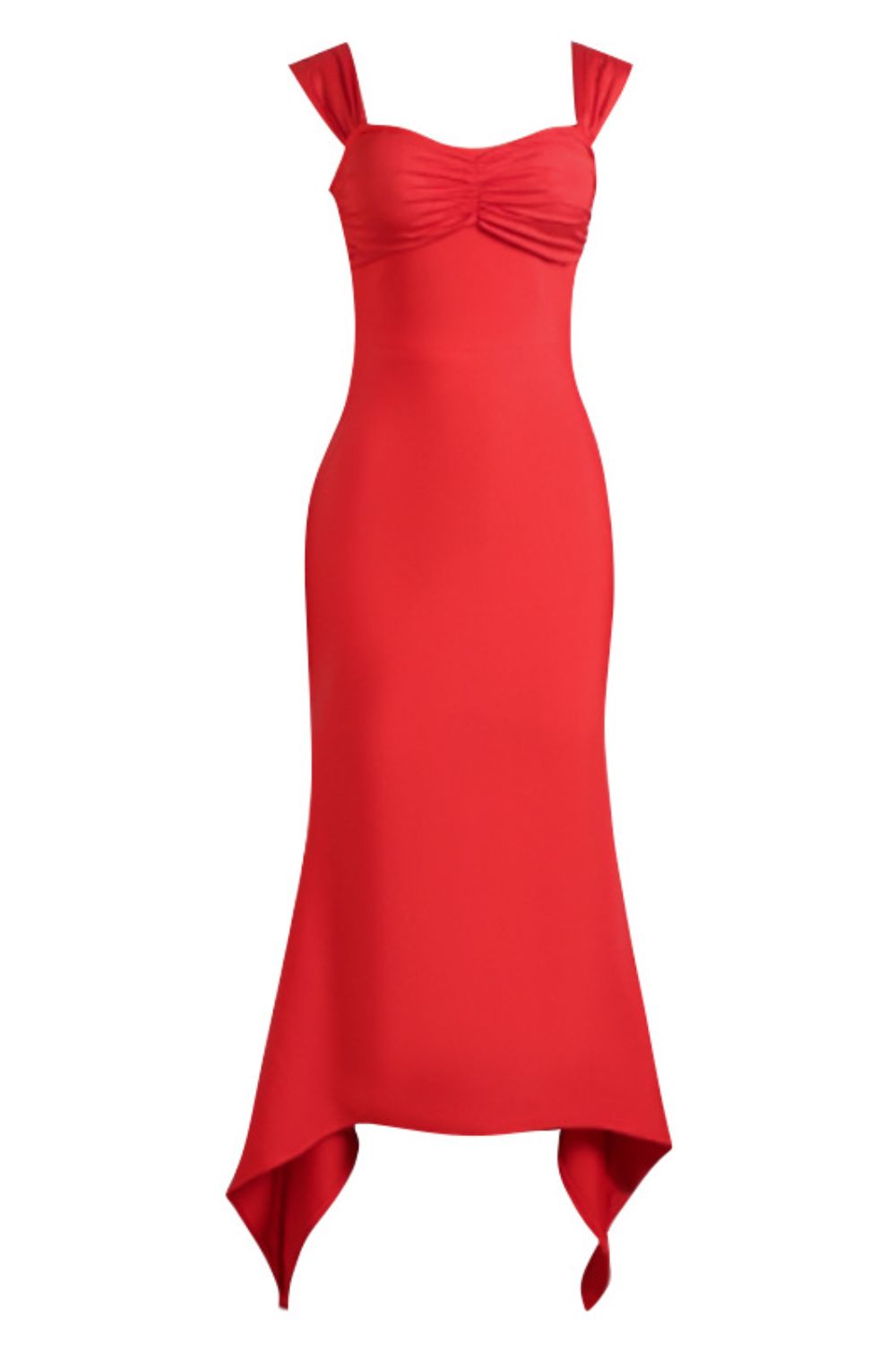 Velvet Contour Sweetheart Midi Dress