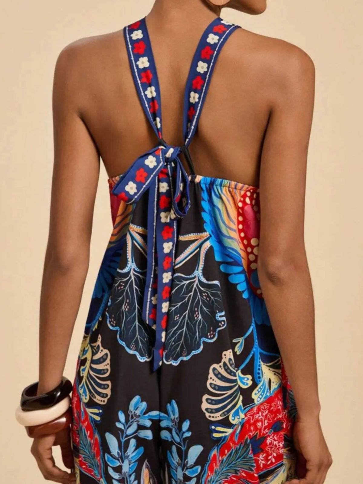 Brooklyn Bloom Halter Wide-Leg Jumpsuit