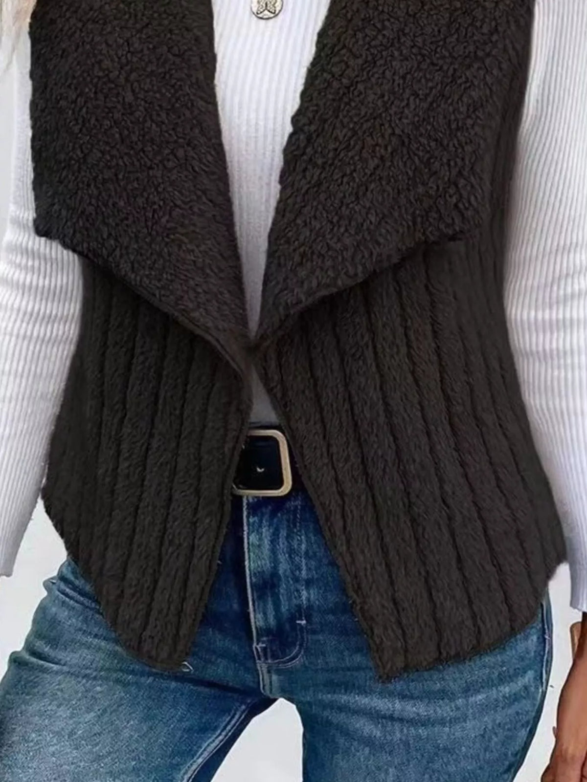 Fireside Drape Fleece Vest Coat