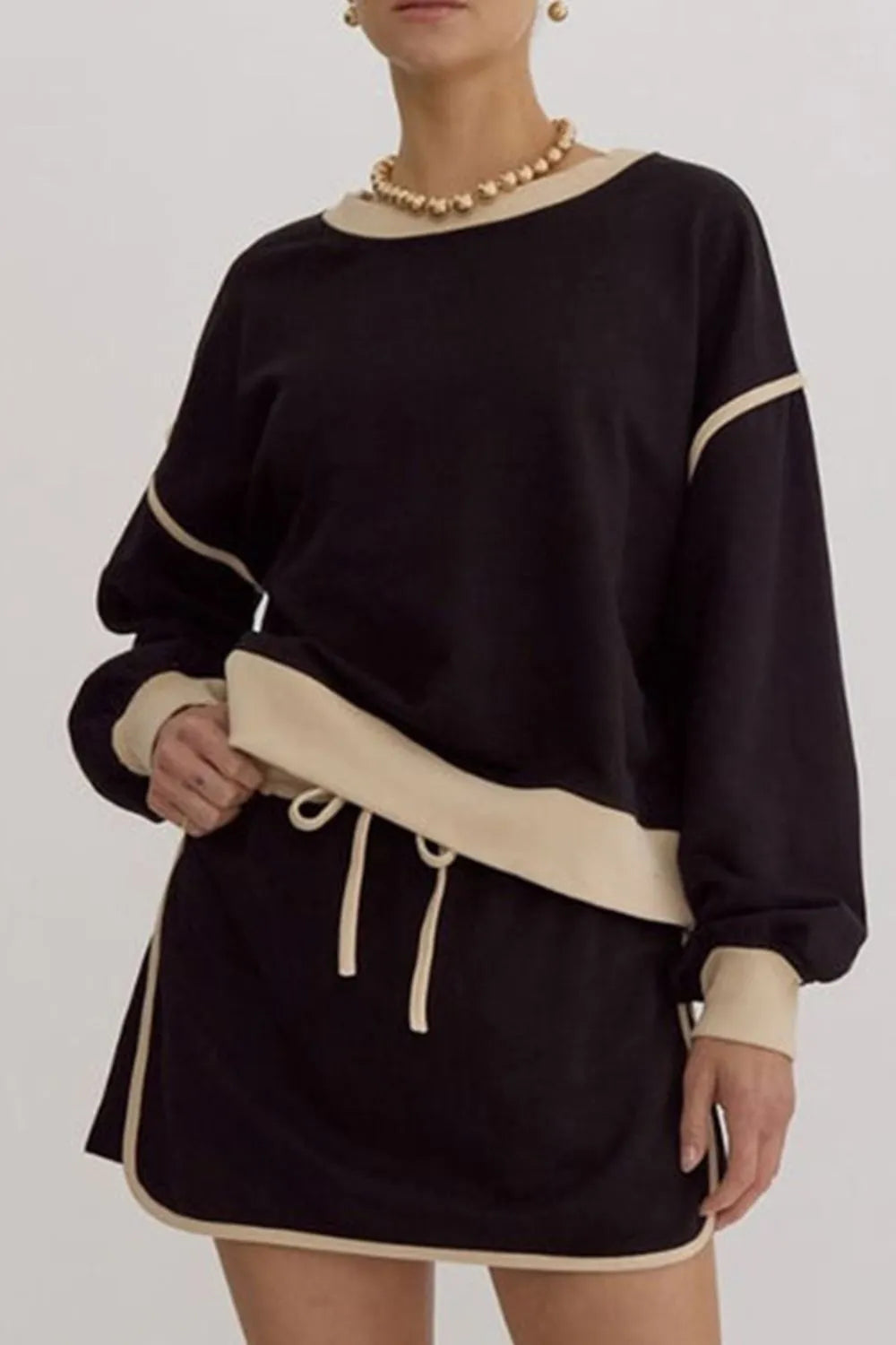 Courtline Contrast Top & Skort Set