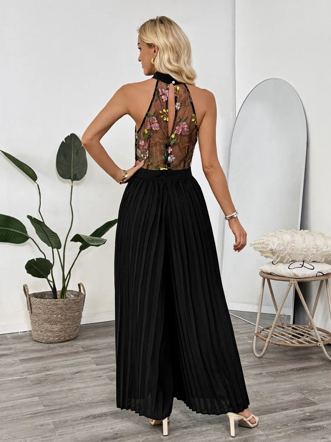 Amalfi Garden Embroidered Jumpsuit