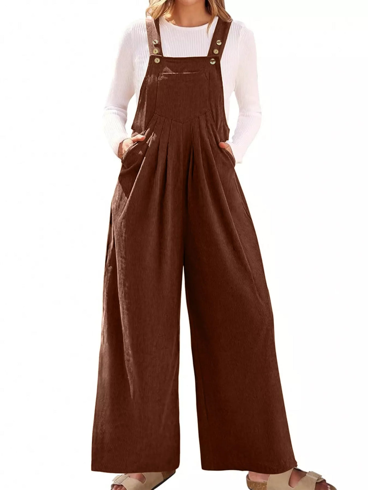 Effortless Muse Ruched Wide-Leg Jumpsuit