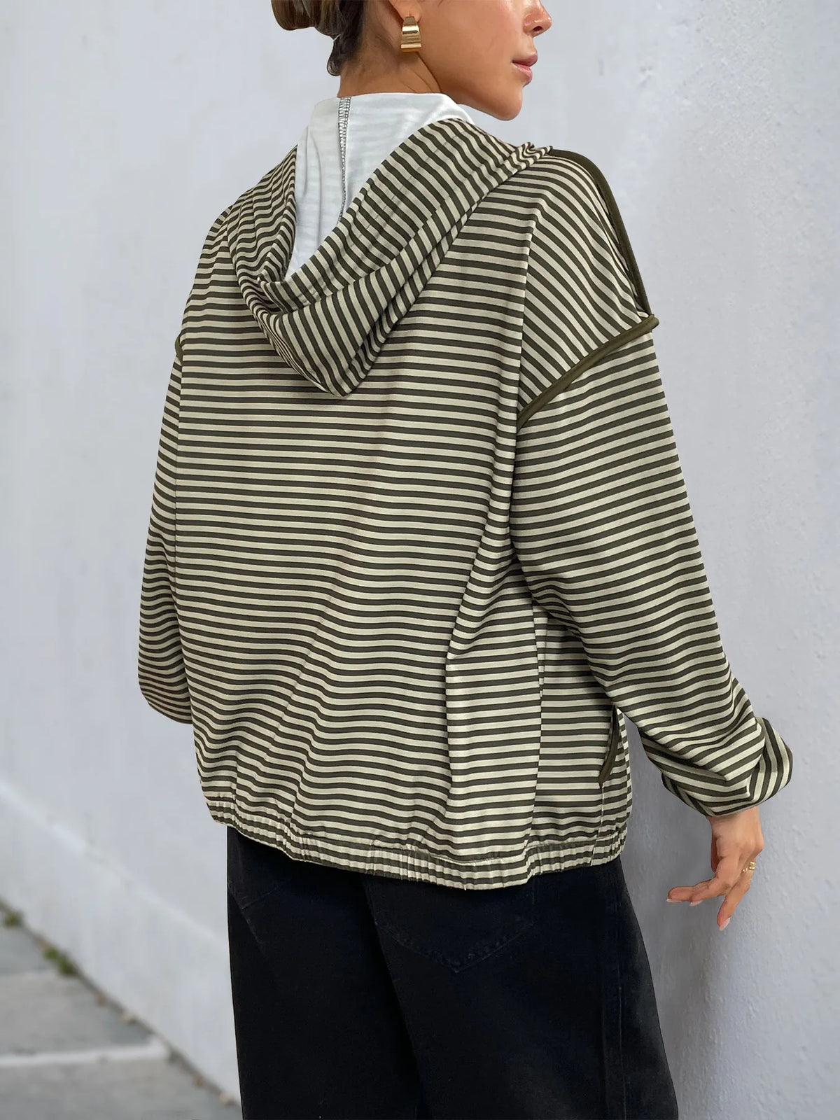 Harbor Stripe Oversized Hoodie