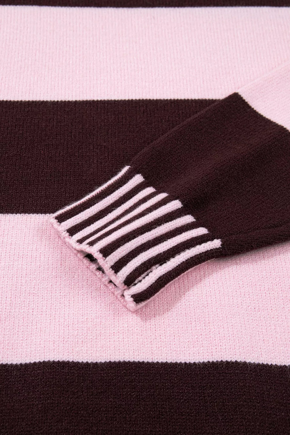 Cozy Corner Stripe Contrast Dropped Shoulder Sweater