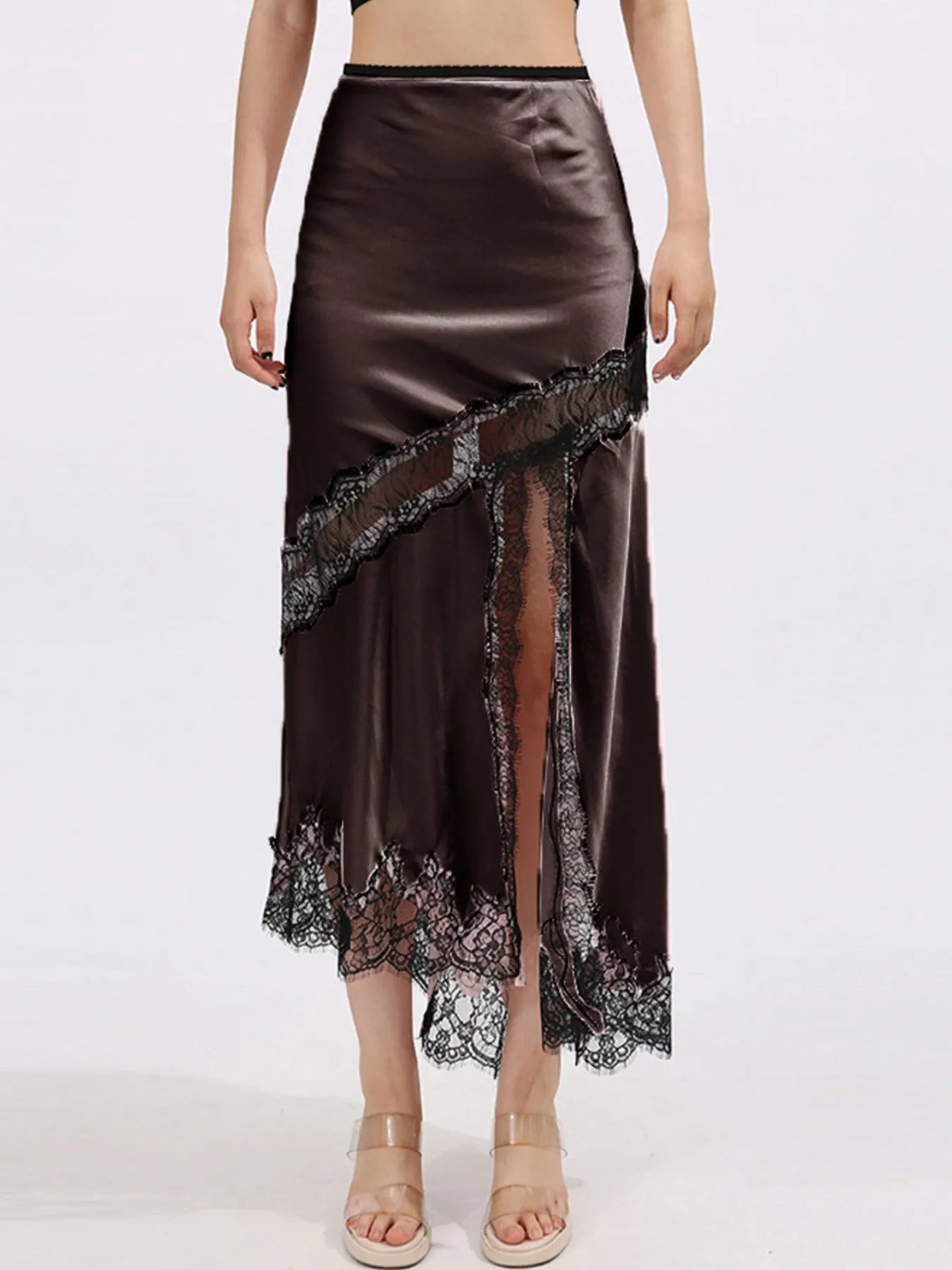 Midnight Muse Lace Trim Skirt