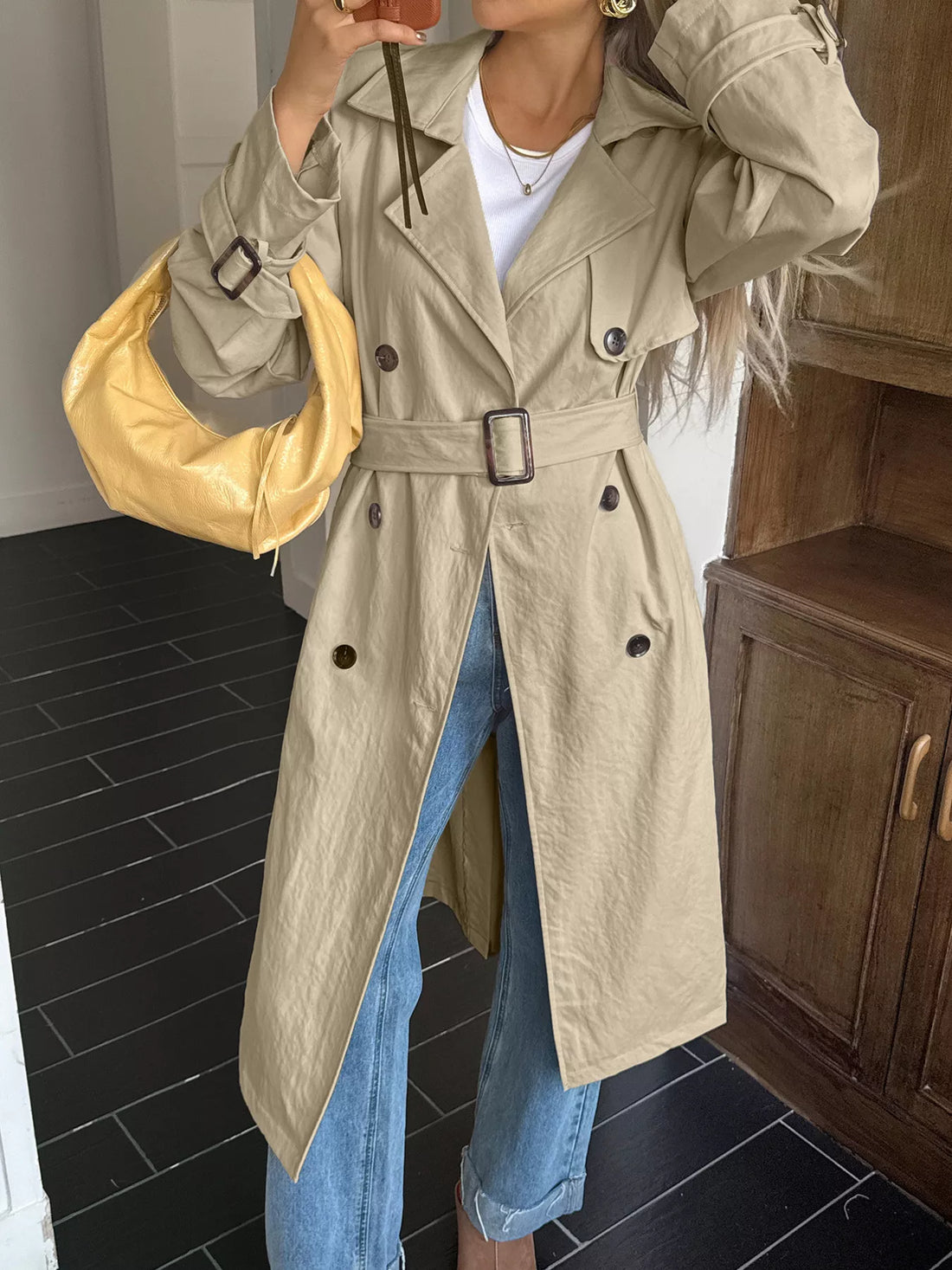 Park Avenue Belted Trench Coat