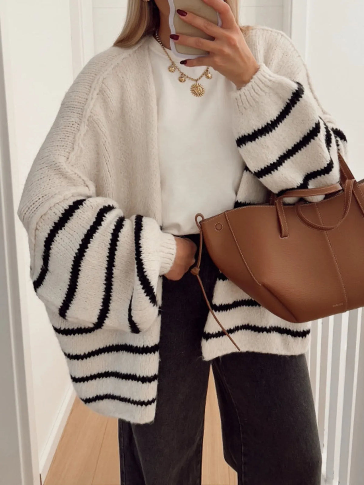 Industrial Muse Striped Cardigan