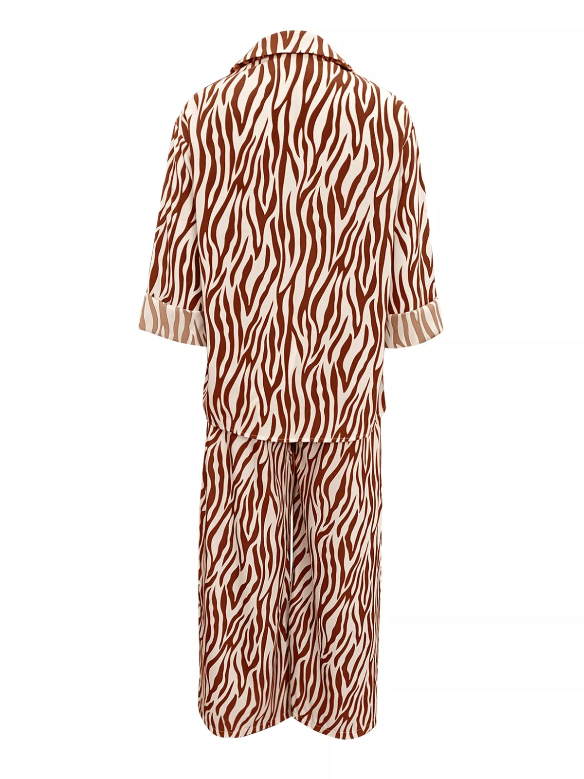 Wild Instinct Zebra Print Top & Pants Set