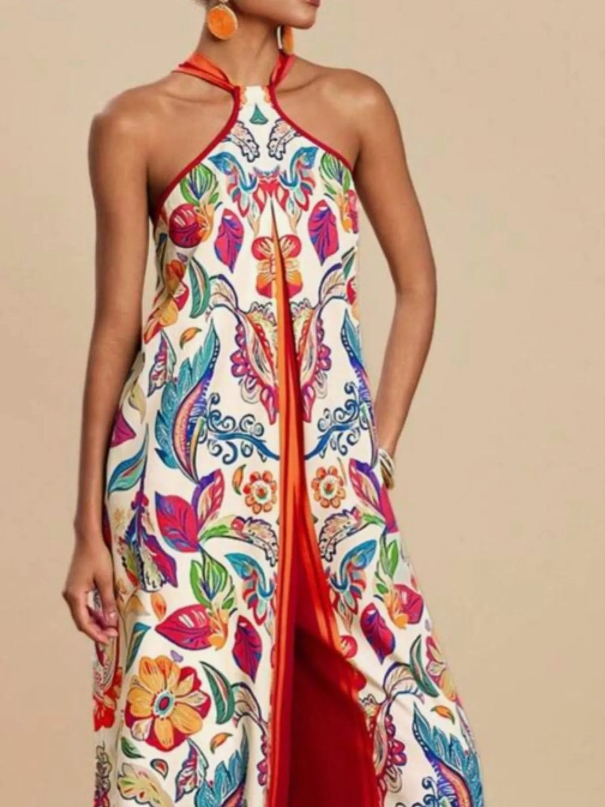 Brooklyn Bloom Halter Wide-Leg Jumpsuit