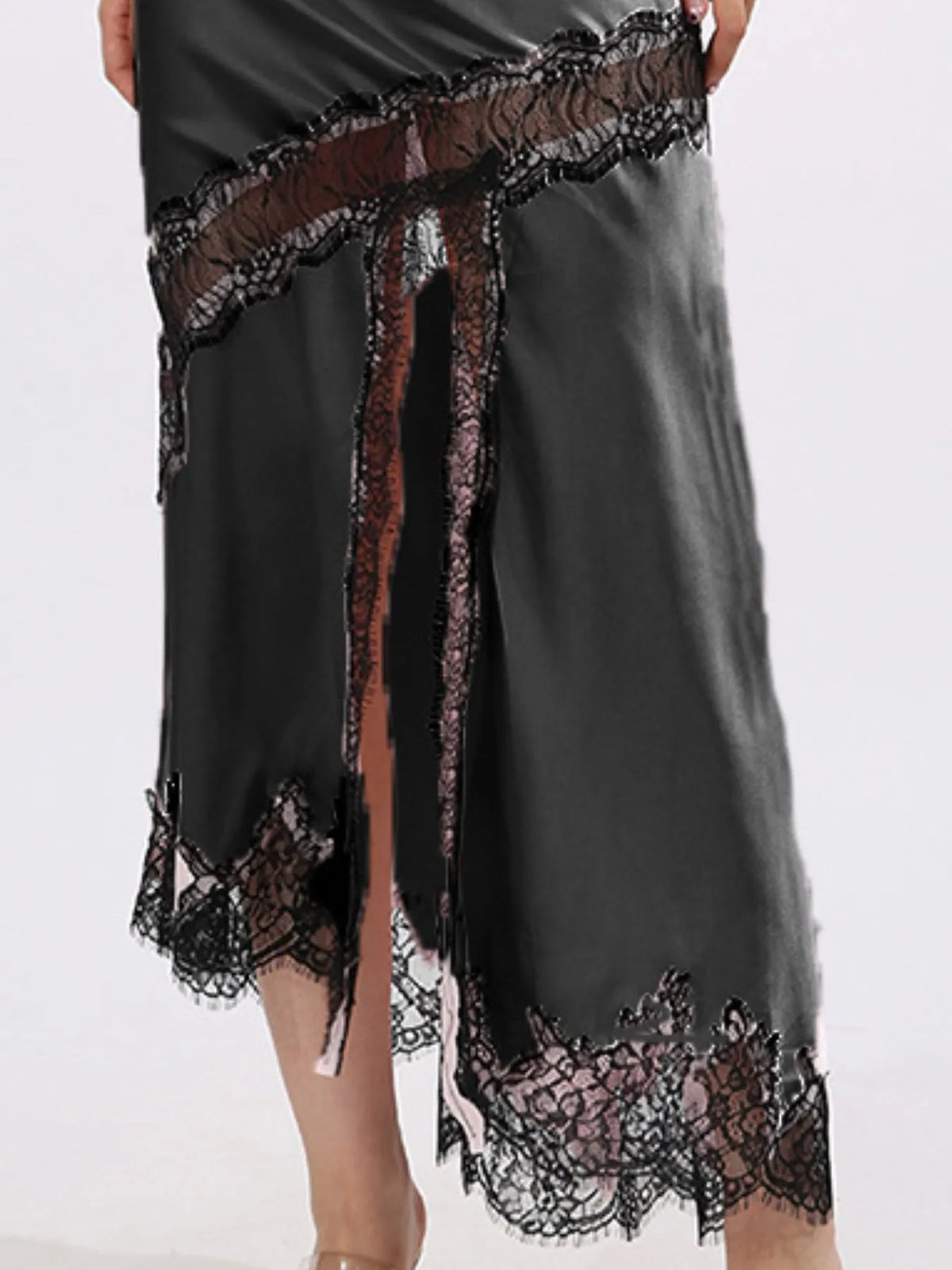 Midnight Muse Lace Trim Skirt