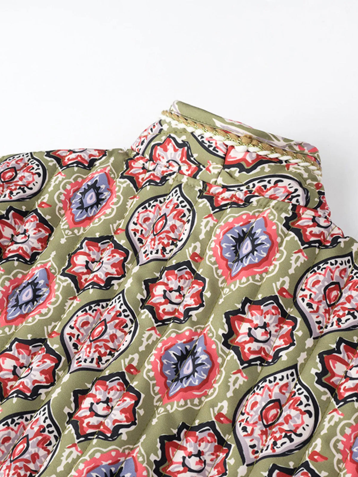 Cobblestone Muse Belted Floral Coat