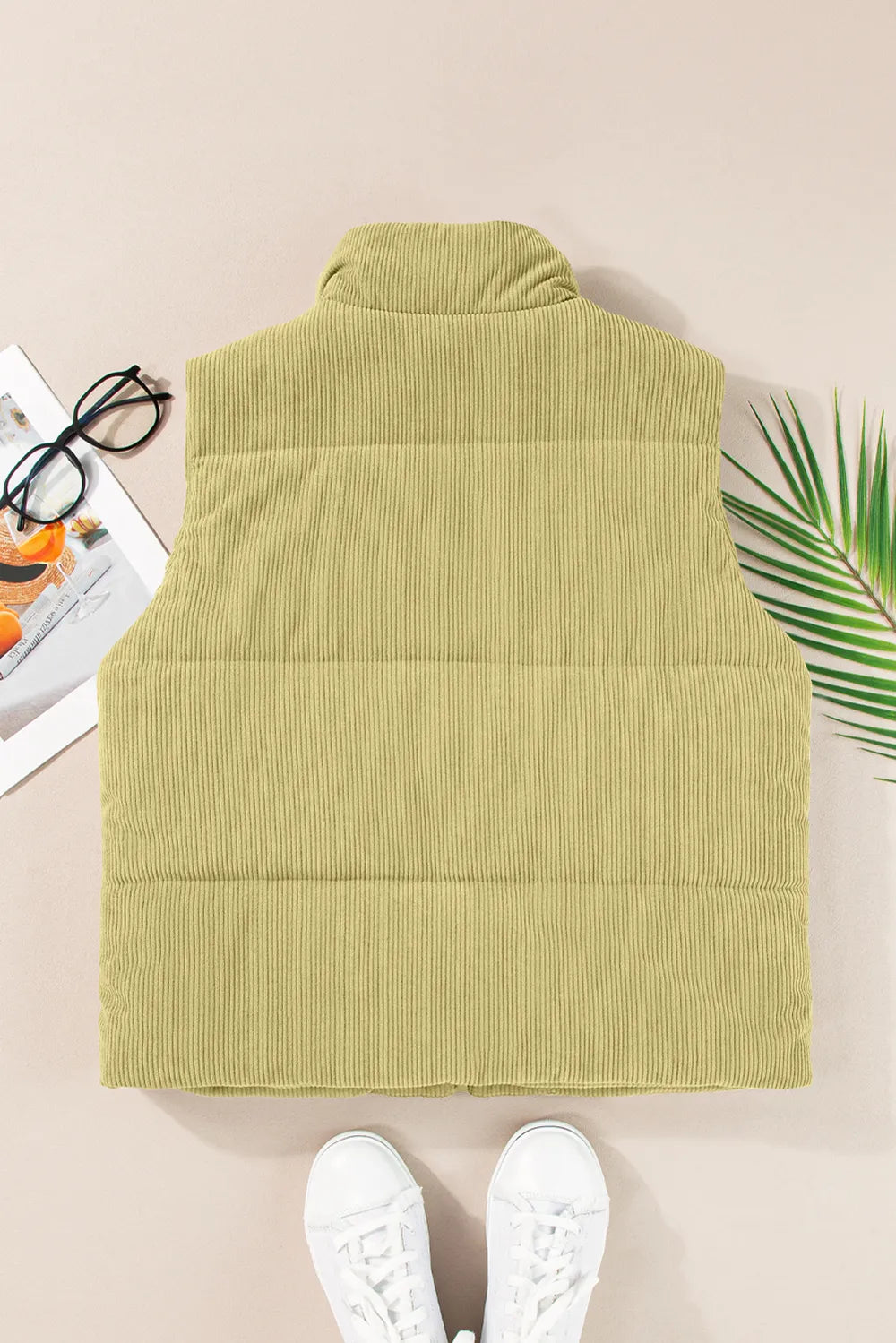 New Horizon Zip Up Turtleneck Vest Coat